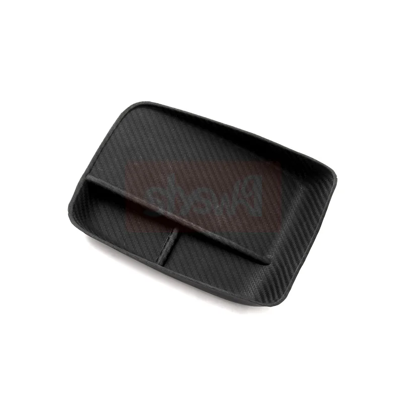 1Pcs Carbon Fiber Texture Silicone Accessories Car Center Console Tray Inner Panel for Toyota Prius 50 Phone Key Box Storage Bag