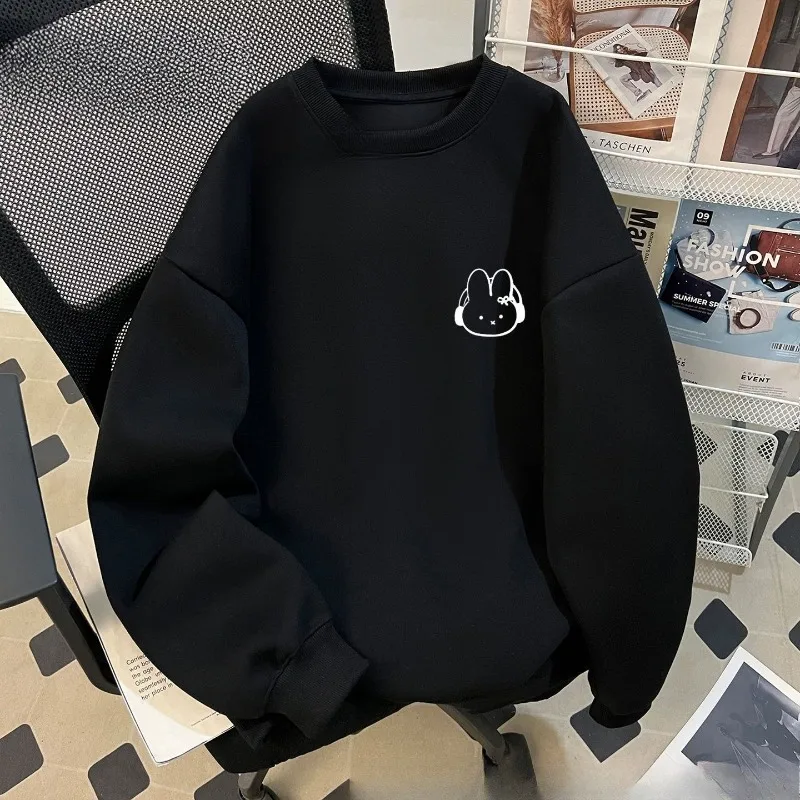 Cartoon Kawaii New Style Autumn and Winter Round Neck Sweatshirt Men and Women Loose Absorb Sweat Breathable Good Looking Miffy