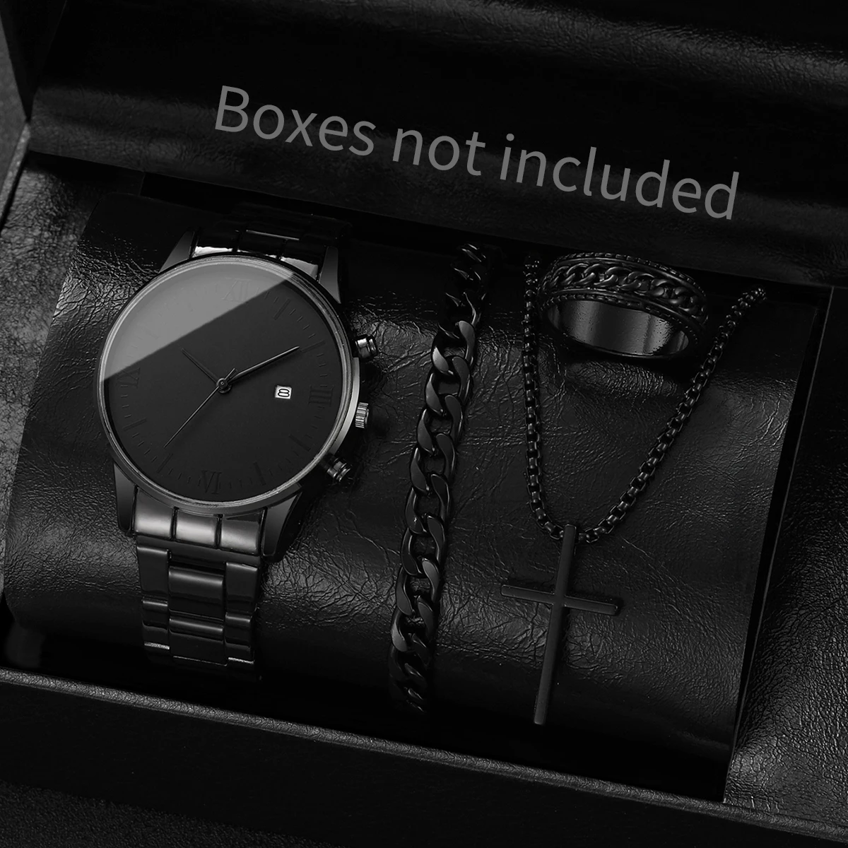 1/2/4 szt. Modne męskie zegarki biznesowe prosty Roma Dial analogowy zegarek kwarcowy dla mężczyzn zegar z kalendarzem Reloj Hombre (bez pudełka)