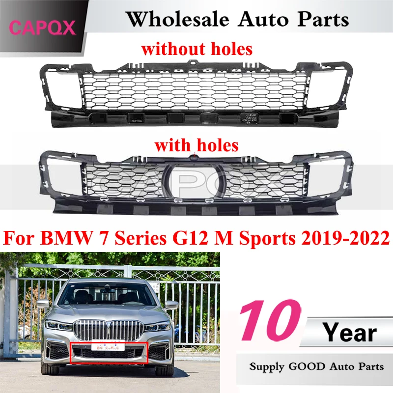 Rejilla Inferior Delantera CAPQX para BMW Serie 7 G12 M Sports 2019-2022, Rejilla de Ventilación Delantera, Rejilla Central de Ventilación