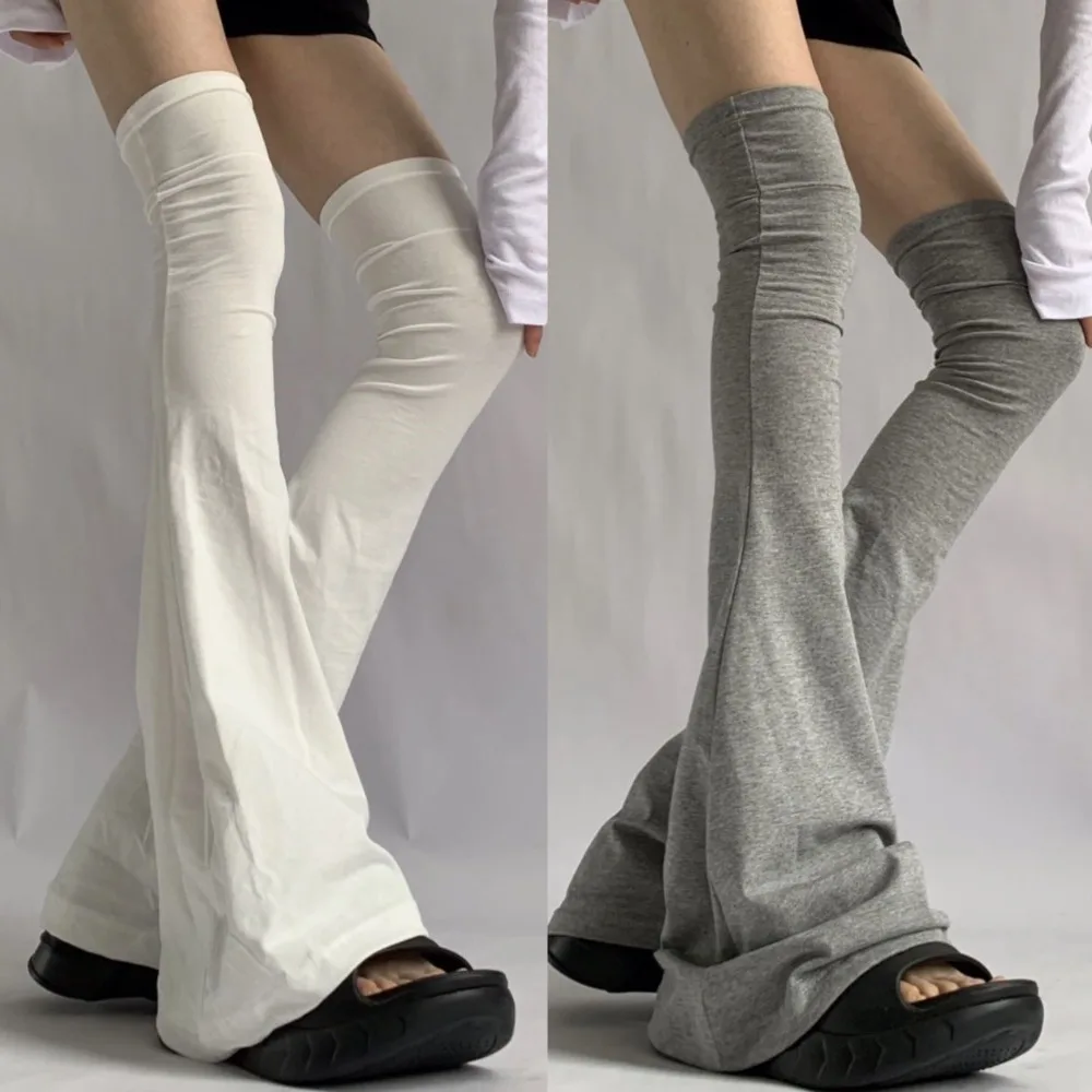 Women Over Knee Leg Warmers Elastic Slimming Leg Stockings JK Girl Pressure Leg Sleeves Summer Matching Fashion Accessories