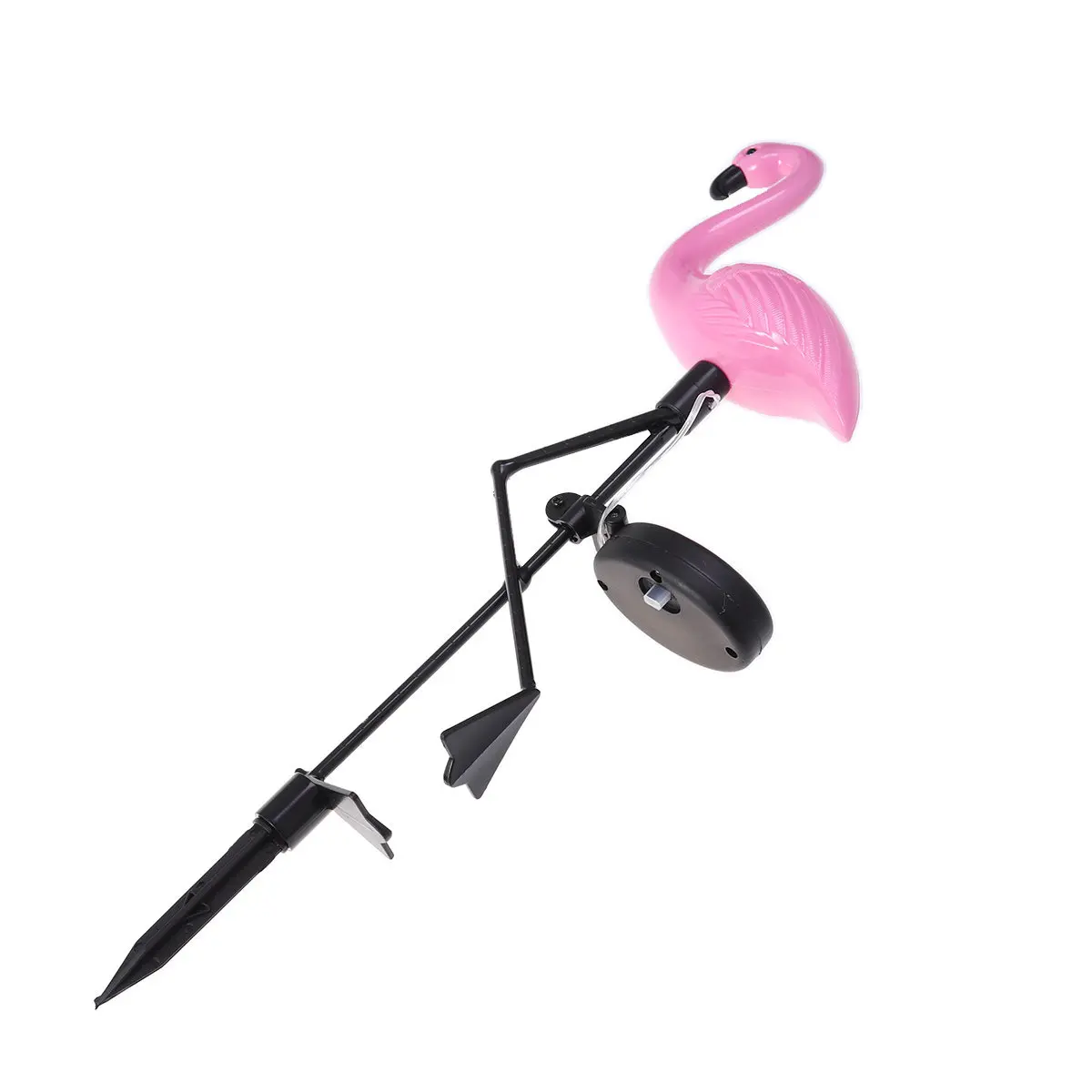 Solar Flamingo Lawn Light for home gardeners to reduce electricity usage, Rosy plastic waterproof outdoor garden stake
