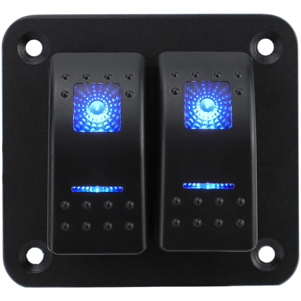 2 3 4 5 6 8 Position Rocker Switch Panel with Blue LED for Vehicle Boat RV Use Compatible with 12V 24V DC Systems