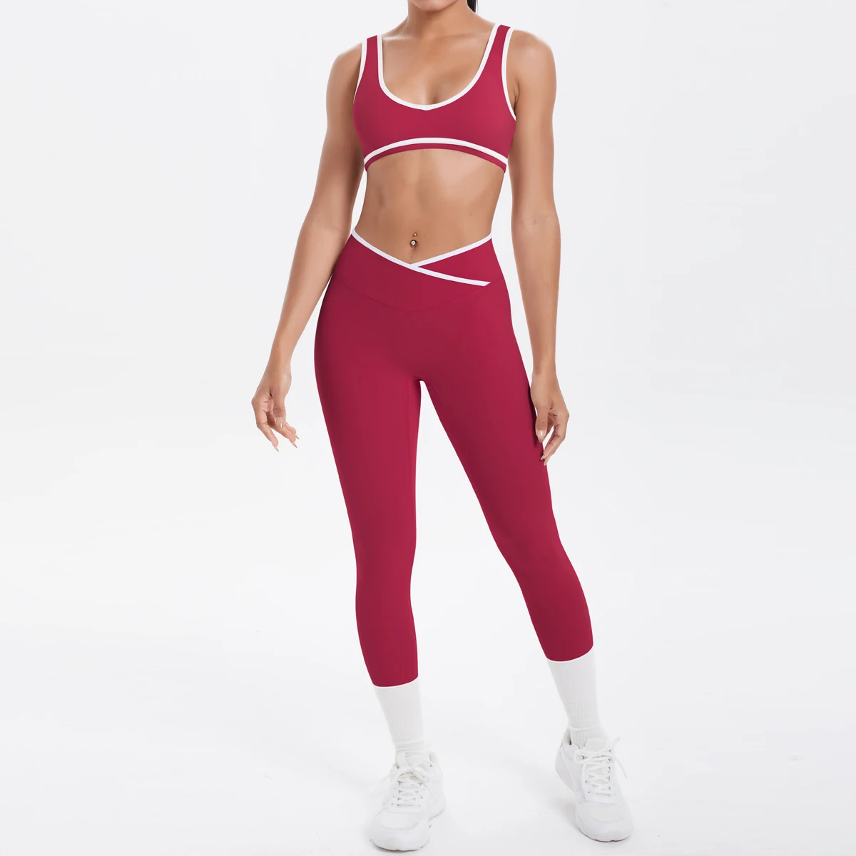 Damen-Sport-BH, Yoga-Hosen-Set, schnell trocknende Leggings, Fitness, Sport, Sommer, Yoga-Top, Push-Up, hoch taillierte Yoga-Sport-Leggings – Detail 39