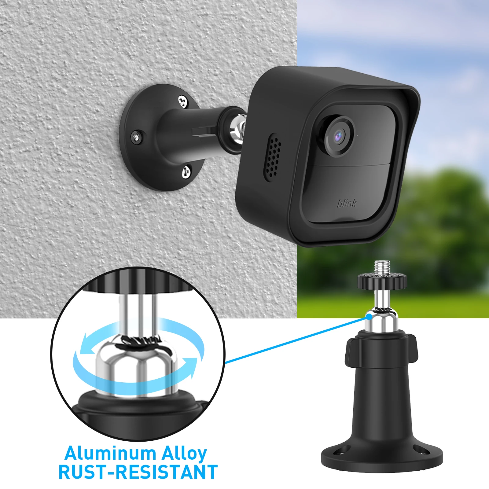 1/3 PCS Wall Mount Camera Holder 360°Adjustable Mount Bracket Weatherproof Protective Housing for Blink Outdoor 4 (4th Gen)