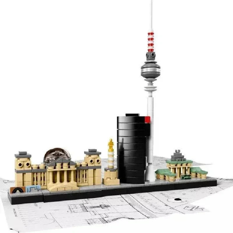 NONE New York City 21028 Architektur Skyline Bausteine Turm Gebäude Ziegel Stadt Street View Montieren Spielzeug Für Kinder Geschenke 7