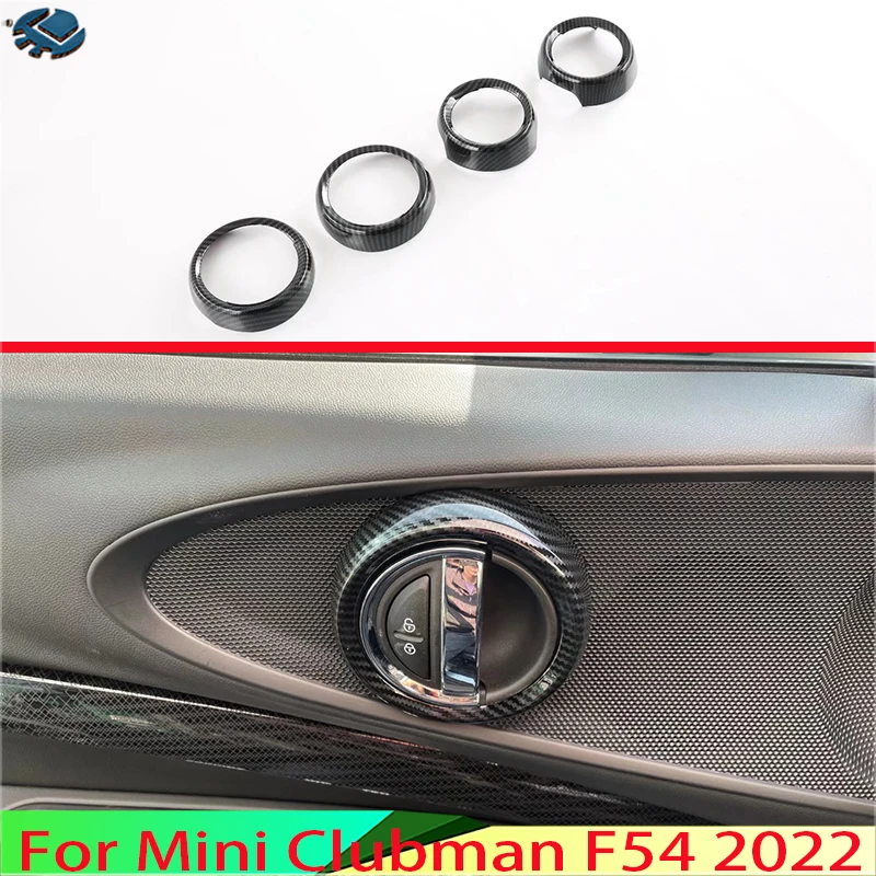 

For Mini Clubman F54 2022 Car Accessories ABS Inner Door Handle Cover Catch Bowl Trim Insert Bezel Frame Garnish