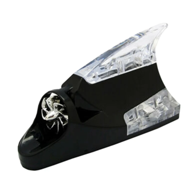 Creative Wind Power LED Light Atmosphere Light Shark Fin Antenna Warning Flash Lamp Car-Styling Exterior Accessories