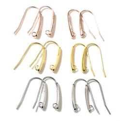 24x12mm 20pcs/Lot 316 Stainless Steel Gold Rose Gold High Quality Earring Hooks Wire Settings Base Settings Whole Sale