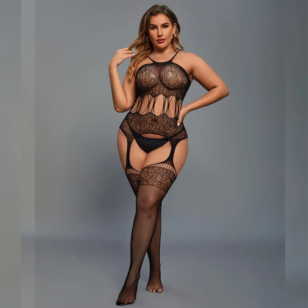Sexy plus size see through jumpsuit jumpsuit with open file and no take off style pajamas sexy hot Sex suit sexy adult man xxx - Image 5