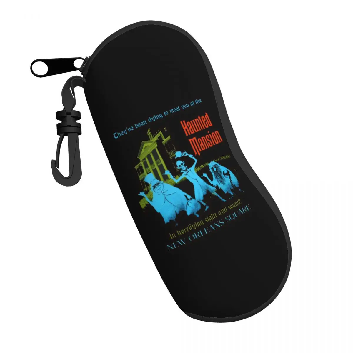 Retro Vintage The Haunted Mansion Shell Glasses Case Unisex Travel Halloween Ghost Eyeglasses Case Sunglasses Protector Box