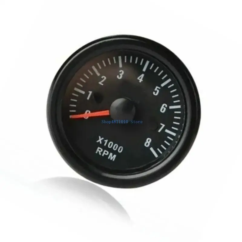 T3LF Professional Engine Tachometer Gauge 0 to 8000 RPM For Automotive Marine Applications Adjustable Cylinder Settings