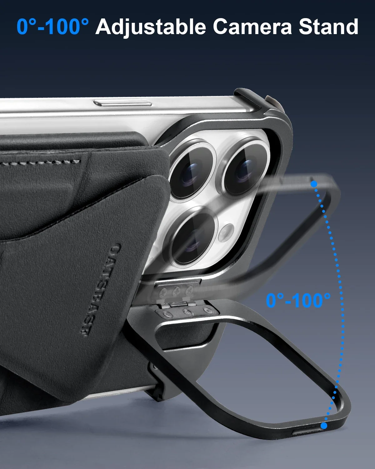 Eary Card Case voor iPhone 16 Pro Max Magnetische telefoonhoes Afneembare portemonneehouder Cameralensstandaard Frameloze lederen hoes Shell