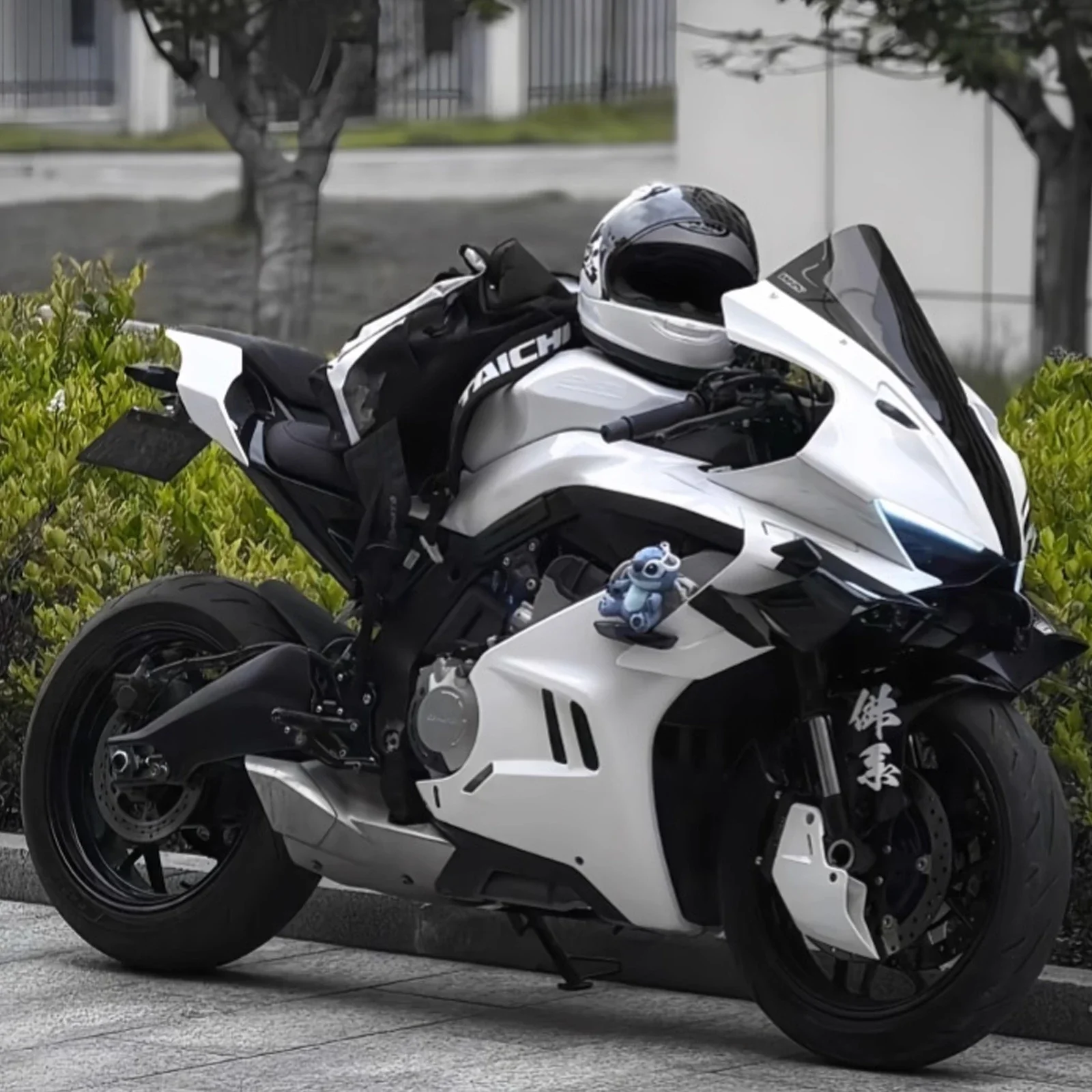 For CFMOTO 675SR-R CF 675SR Modified Integrated Fairing with Windshield, Motorcycle Competition Windshield Fairing Kit
