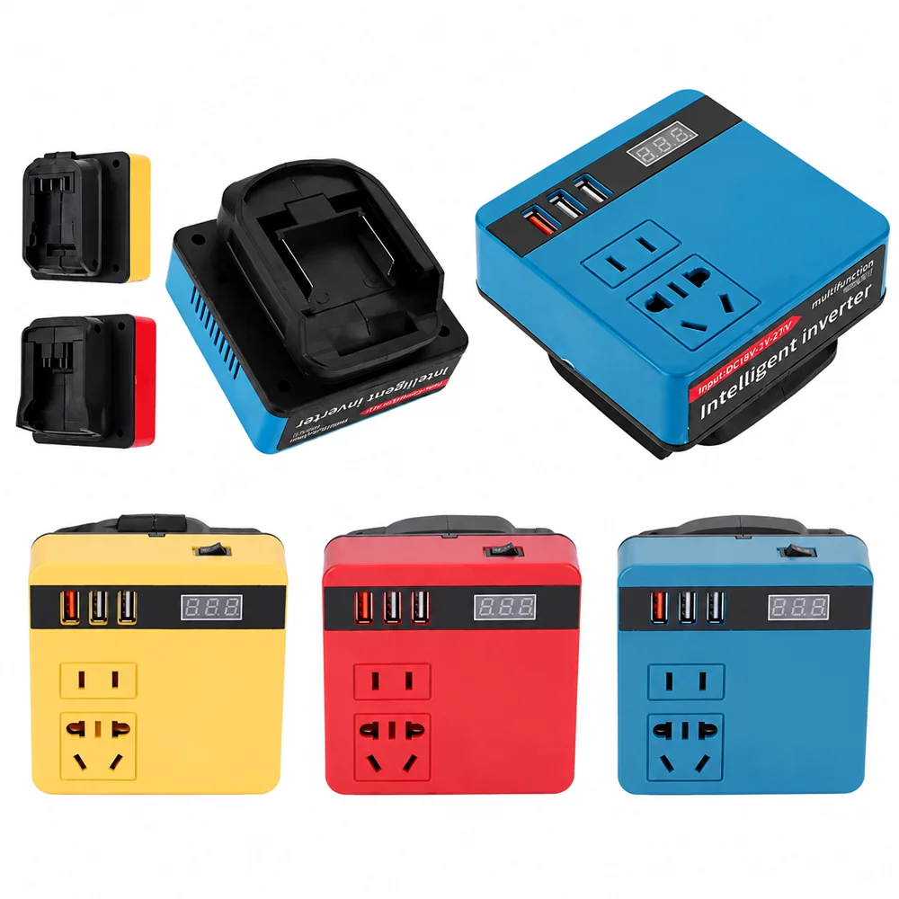 HTMCK Multi Function Lithium Battery Inverter D C 18-21V To AC 220V Outdoor Work Inverter with Intelligent Fast Charging