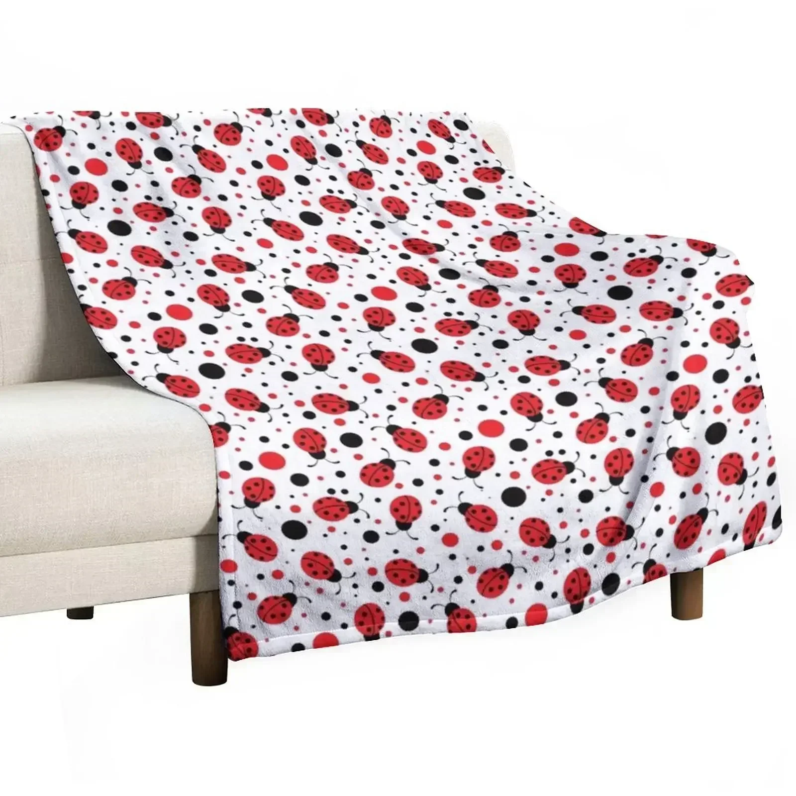 Ladybugs Everywhere Throw Blanket Beautifuls Multi-Purpose Sofas Blankets