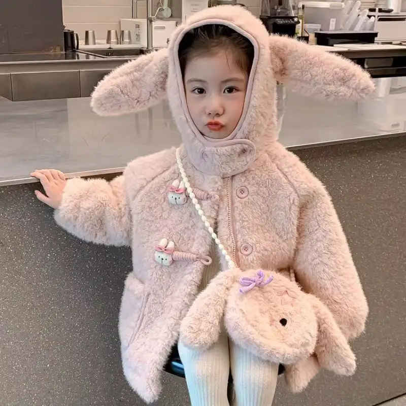 

Kids Girls' Winter Coat Style Fashionable Baby Girl Wool Sweater Children's Shearling Fleece Autumn-Winter Top