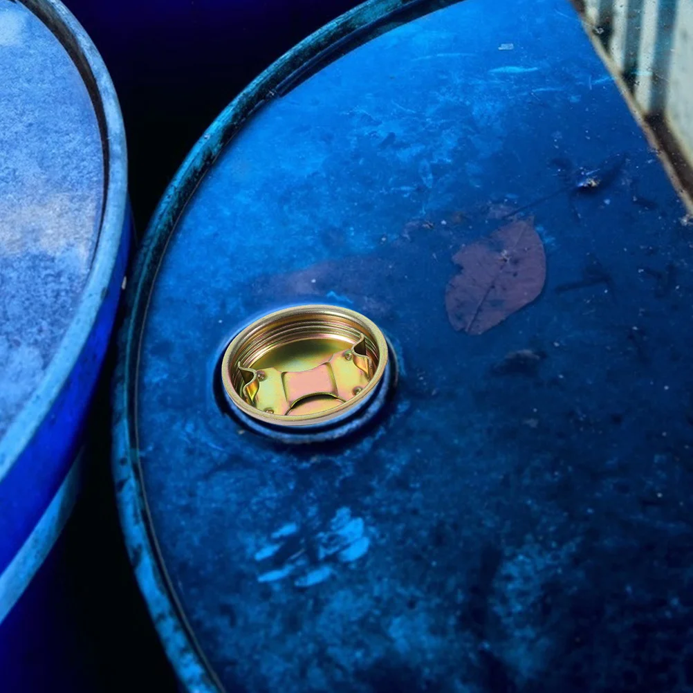 

12pcs Iron Drum Caps Leakproof Tight Seal Drum Bung Cap Replacement For Oil Barrels Metal Plug Set Sealing Closure Engine Parts