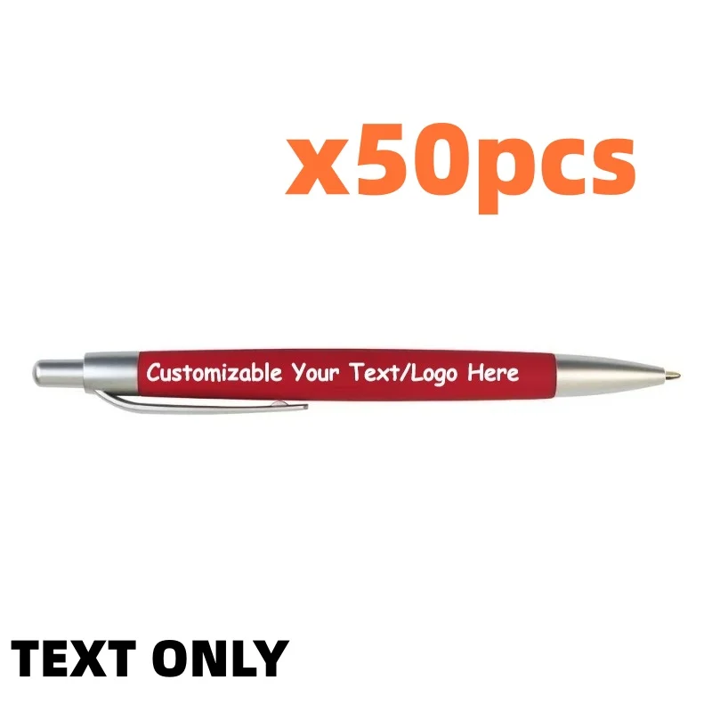 50/100PCS Customizable Logo Ballpoint Pens Promotional Advertising Corporate Gifts Hotel Conference School Supplies image 3