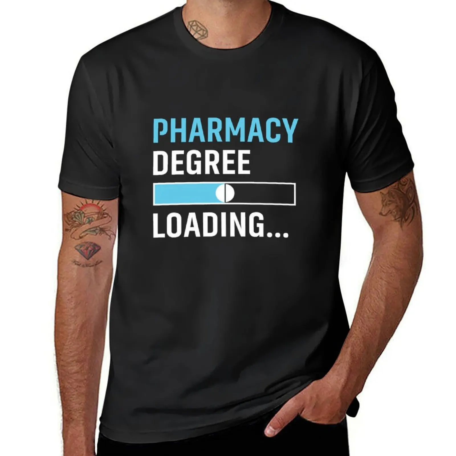 Pharmacy Degree Loading T-Shirt Aesthetic clothing boys whites summer tops blacks slim fit t shirts for men