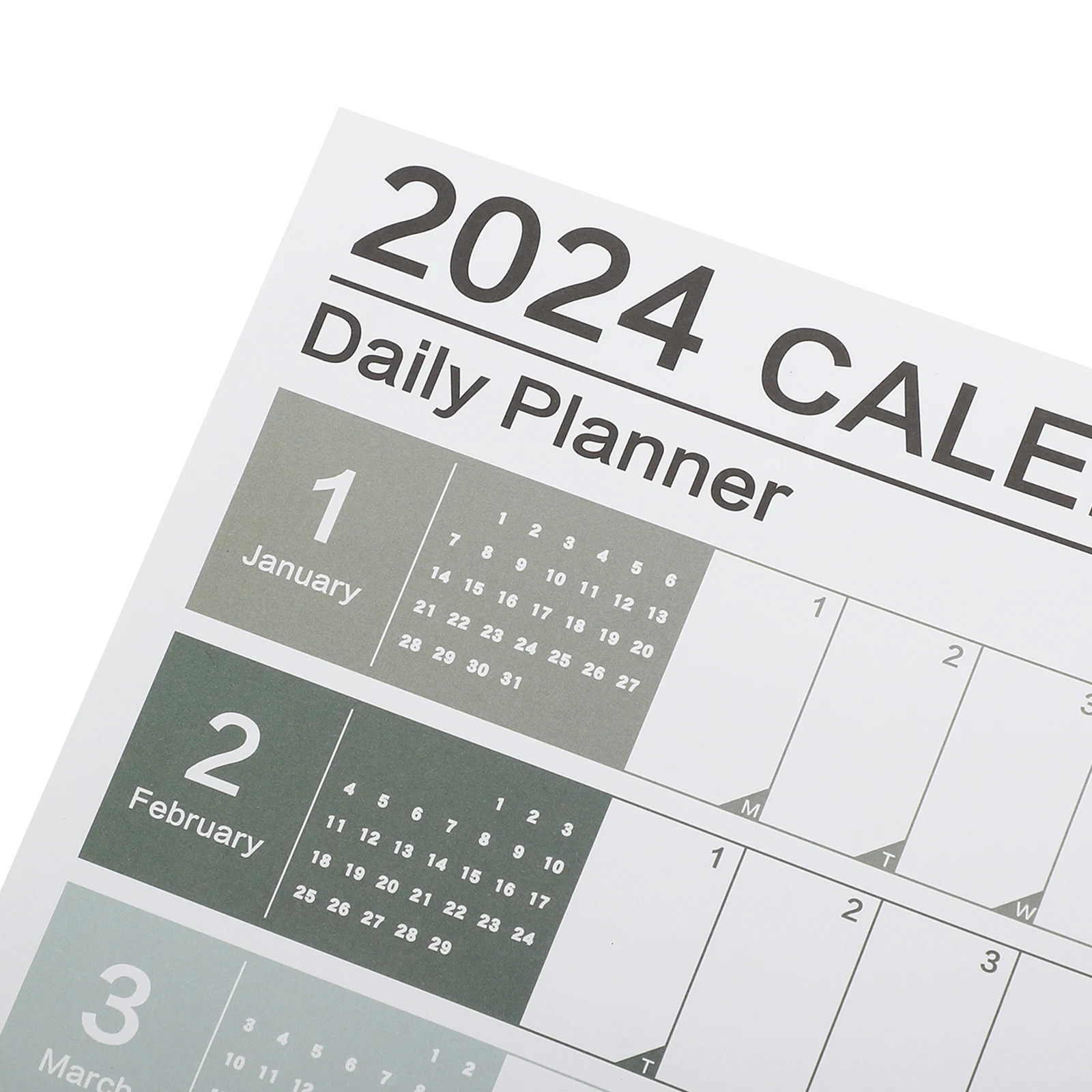 

1 set 1 Set Wall 2024 Lightweight Sturdy Space Saving Easy Hanging Home Office Planner Paper Calendar Yearly Schedule Decorative