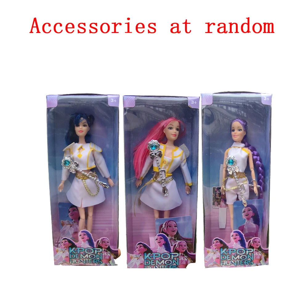 

Kpop Demon Hunters, милые куклы серии, аниме-фигурки, случайные аксессуары, игрушки премиум-класса, хит продаж, подарок для фанатов