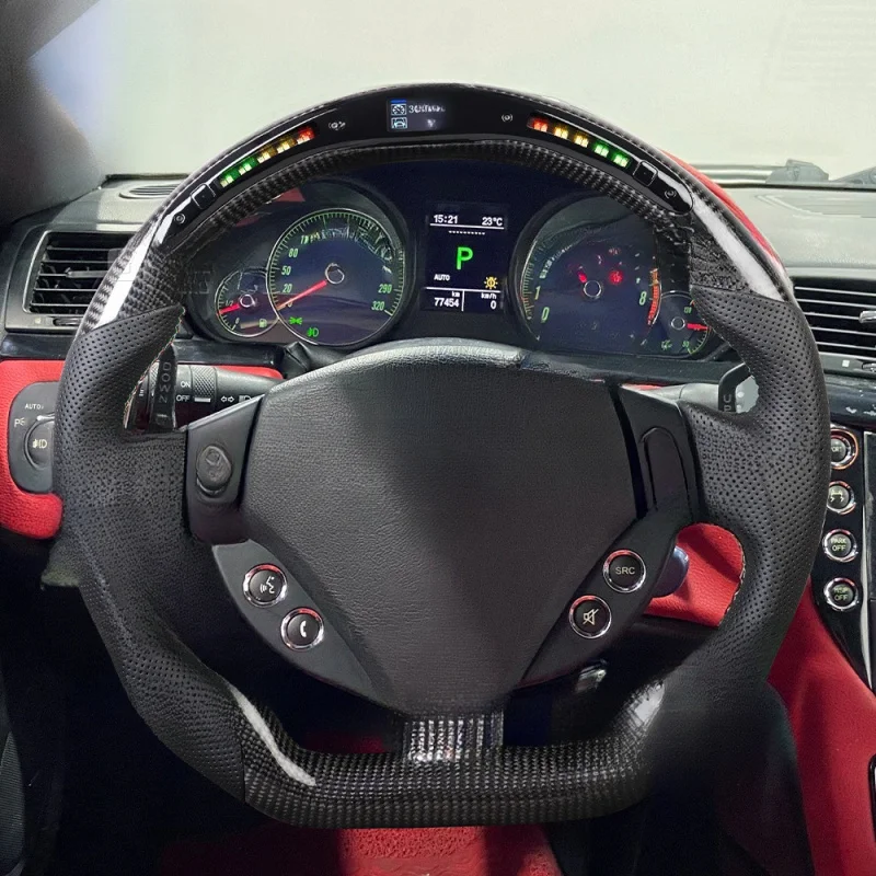 

For Maserati GT, Ghibli, Quattroporte & MC20 | Performance LED Carbon Fiber Steering Wheel