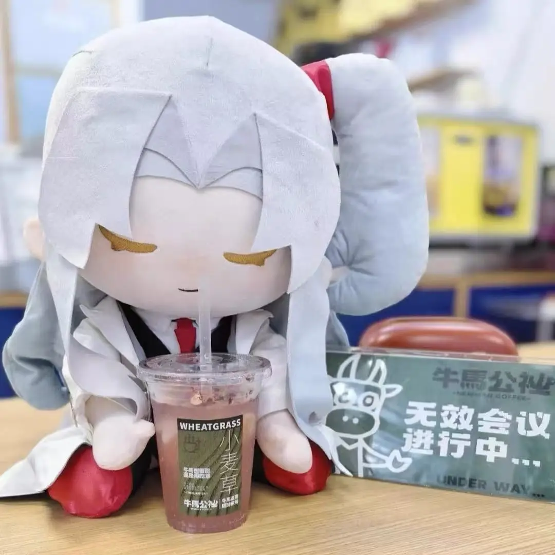 40cm Sitting Lobotomy Corporation Angela Fufu Cotton Doll Soft Stuffed Plush Toy Anime Game Character Fans Birthday Xmas Gift