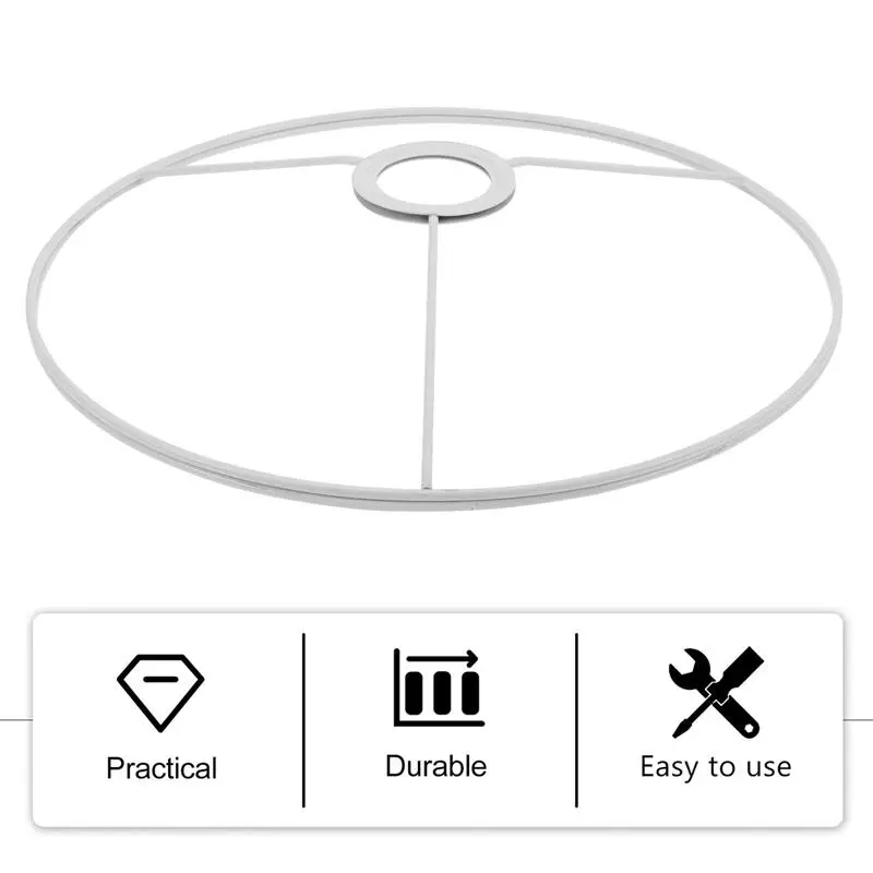 Okrągły abażur uchwyt lampa sufitowa klosz rama okrągły stara lampa cień rama E27 podstawa 30cm uchwyt abażur dostaw