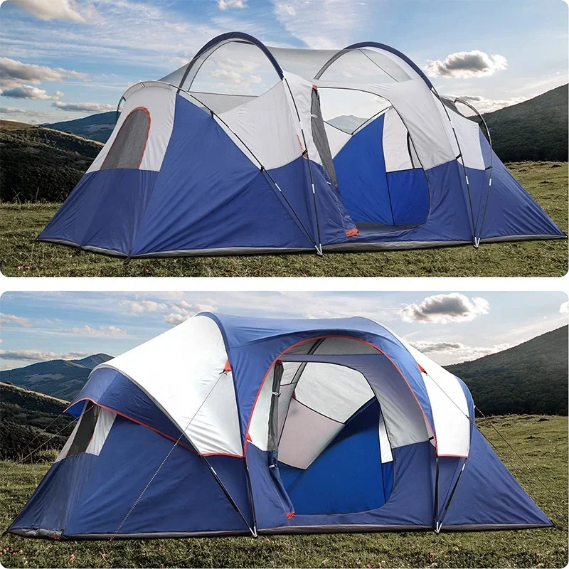 Deluxefit 5-8 Persoons Draagbare Automatische Instant Pop-Up Familie Anti-Uv Kampeertent Voor Wandelen Bergbeklimmen