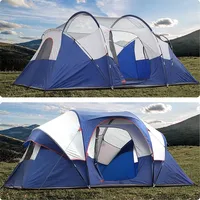 DELUXEFIT 5-8 Person Portable Automatic Instant Pop Up Family Anti-UV Camping Tent for Hiking Mountaineering