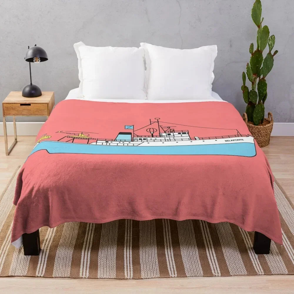 

Life Aquatic by Steve Zissou - The Belafonte Throw Blanket Luxury Soft Big Quilt Blankets