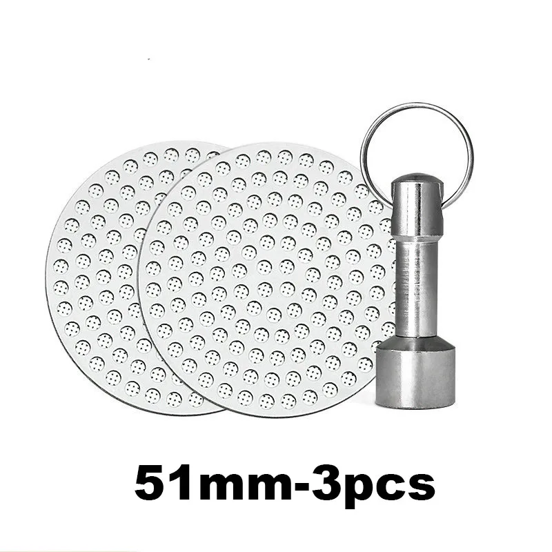 3pcs Espresso Puck Screen and Magnet Kit Stainless Steel Reusable 51/53/58mm Espresso Coffee Mesh Filter Screen Barista Tools