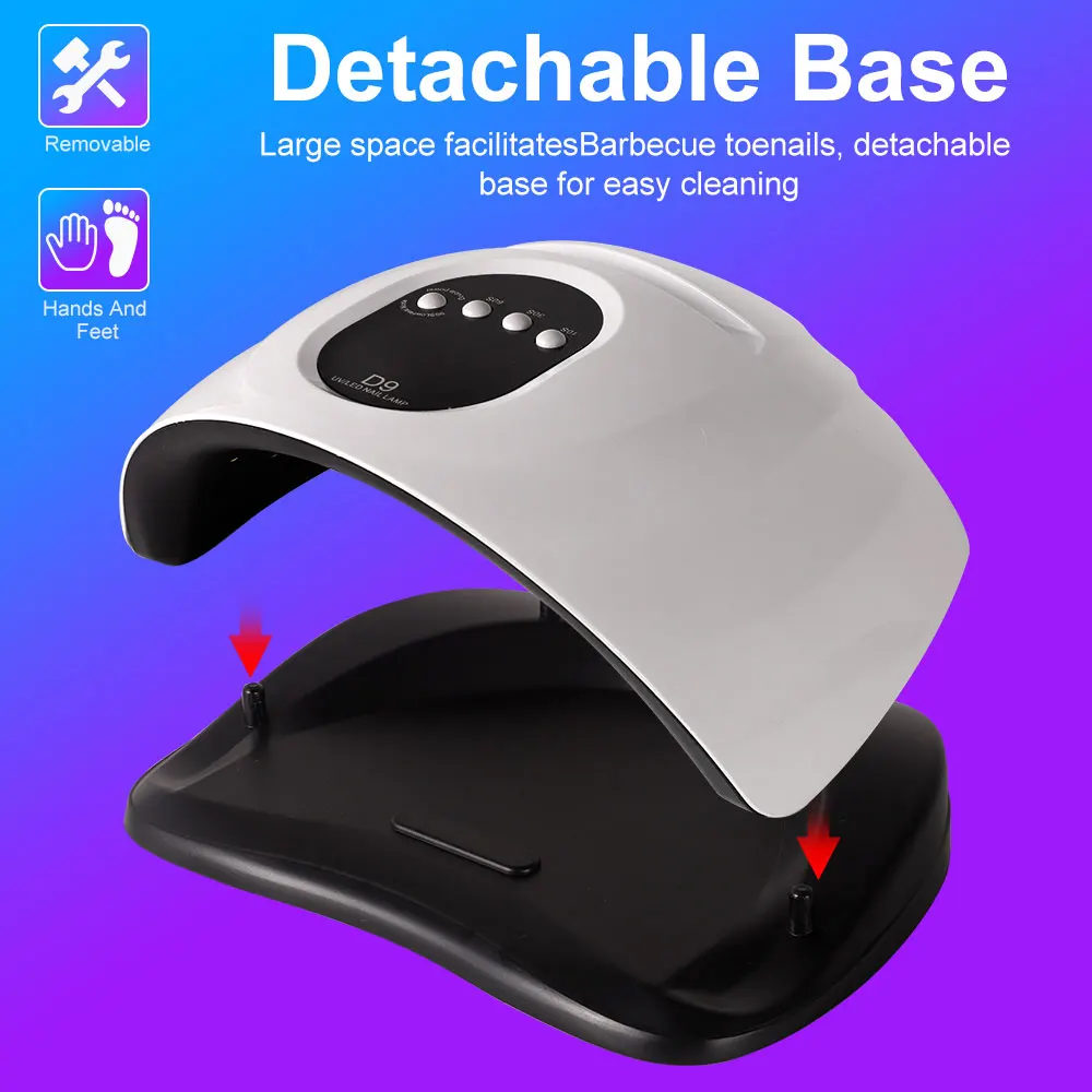 LED/UV Nail Art fototherapielamp met 57 LEDS Sneldrogend nagellicht hebben 3 timermodi LCD-scherm voor manicure salon en thuis