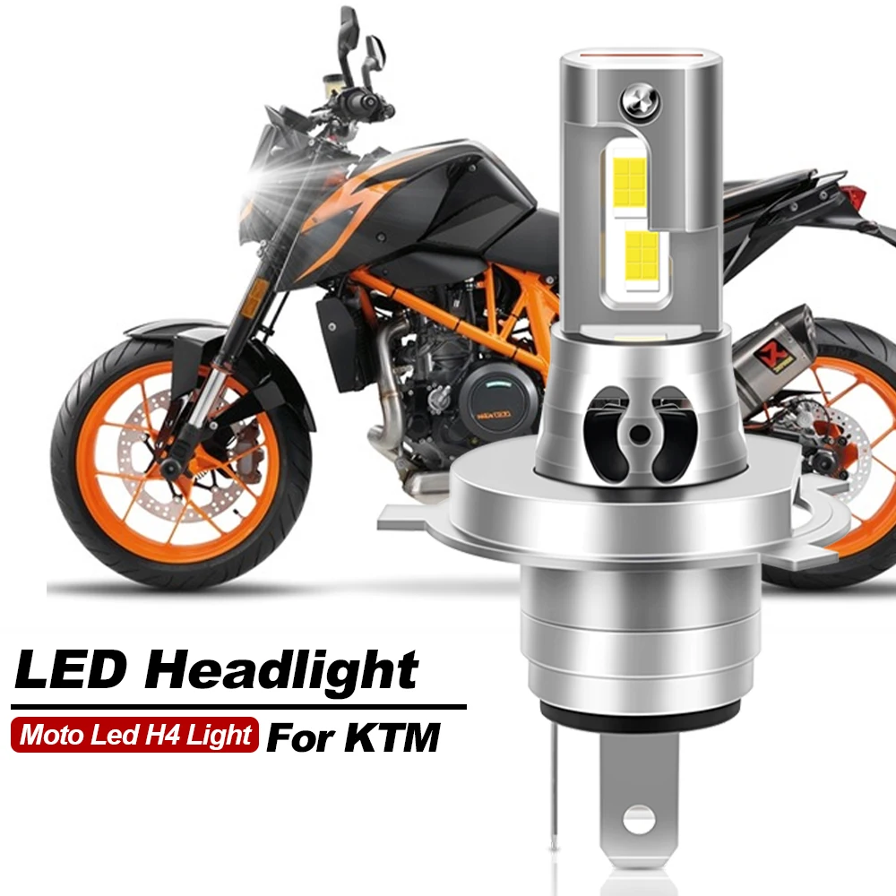 1PC For KTM Duke 250 125 200 390 650 990 Motorcycle H4 H1S 9003 LED Headlight Hi/Lo Beam Bulbs 28000LM 6000K White CANbus