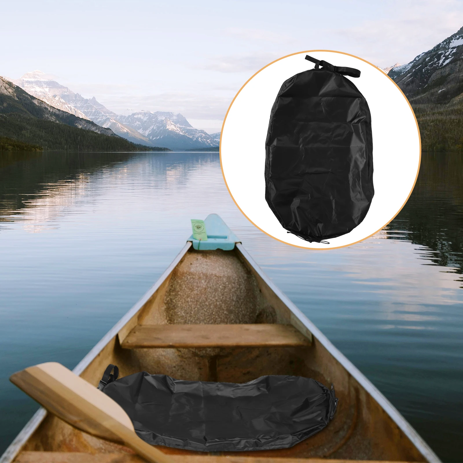 

1pc Kayak Canopy Seat Cover Waterproof Oxford Cloth Adjustable Fit Portable Sun Shield Outdoor Storage Boat Protector