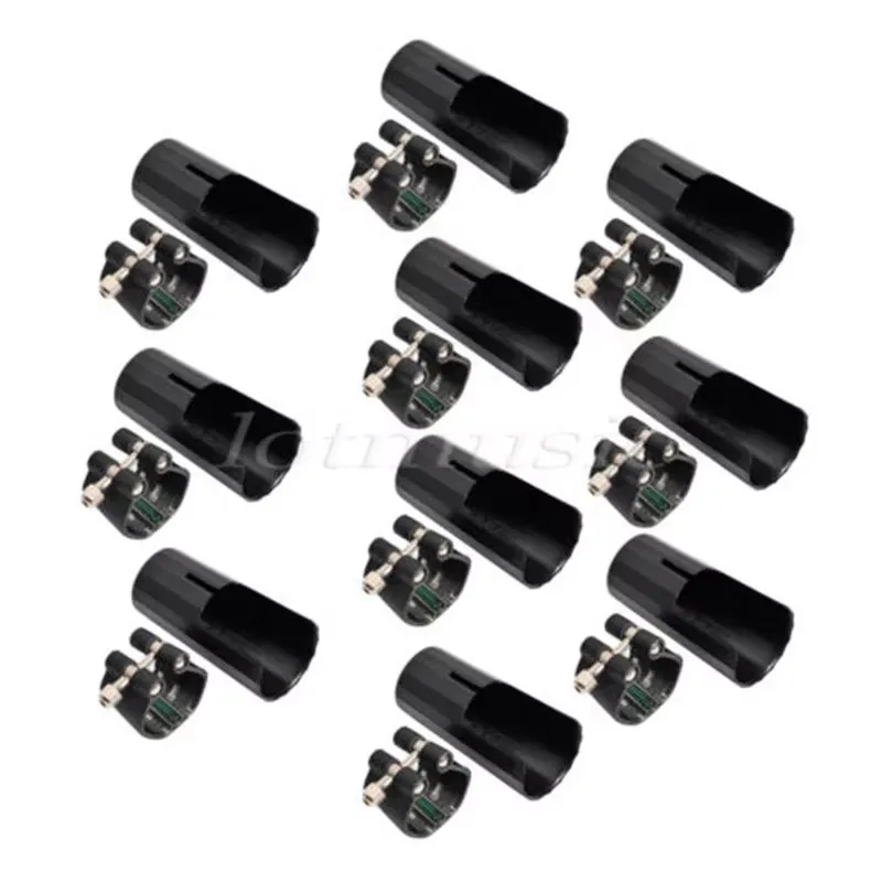 

10 set Black Leather Ligature for Alto Saxophone Mouthpiece - Durable Banding for Enhanced Sound Quality