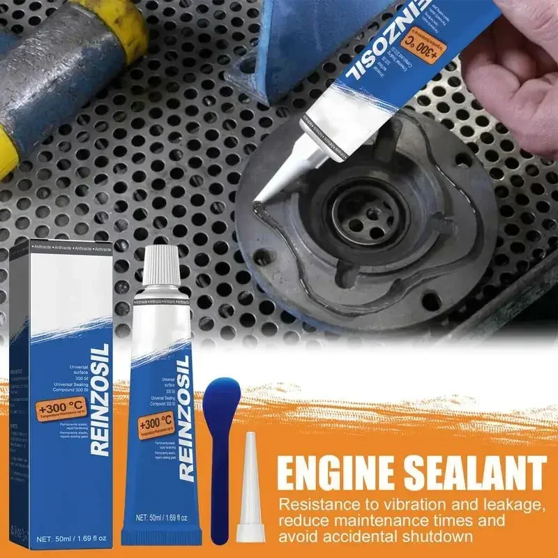 Car Engine Gasket Sealer Waterproof High Temp Gasket Sealant High Temperature Oil Resistant Gasket-Free Sealant