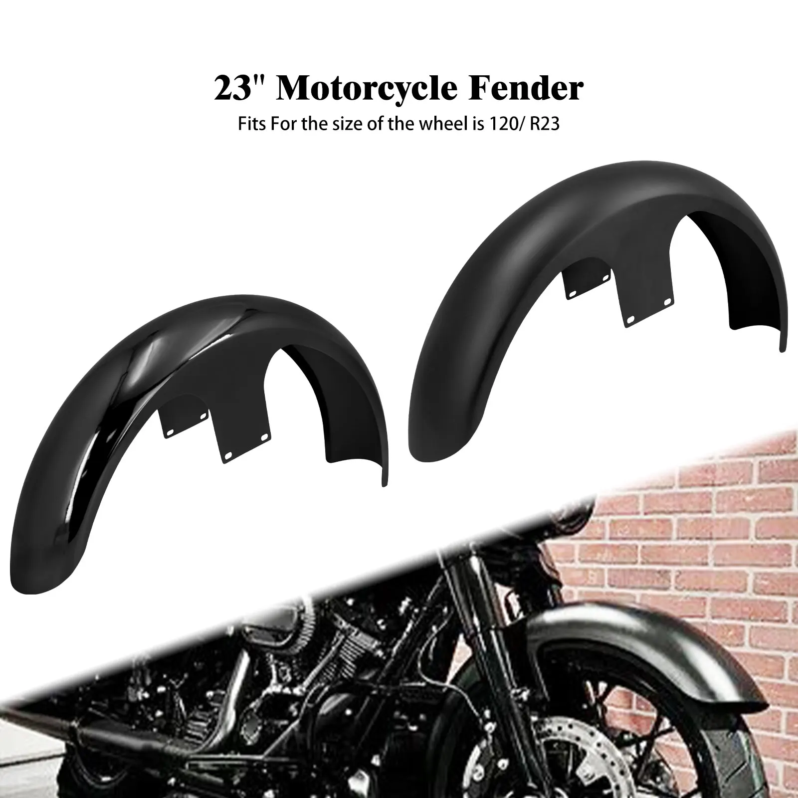 

Motorcycle Front Fender 23" Wheel Wrap Steel Mudguard For Harley Touring Street Electra Road Glide CVO Road King Custom Baggers