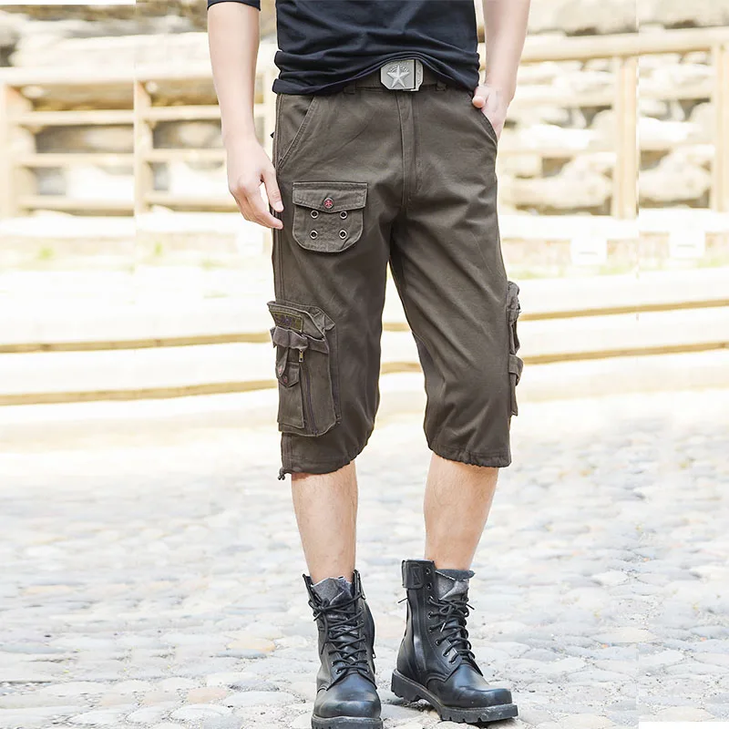summer-camouflage-workwear-shorts-men's-loose-fit-five-pocket-outdoor-pure-cotton-military-style-utility-pants-summer-shorts