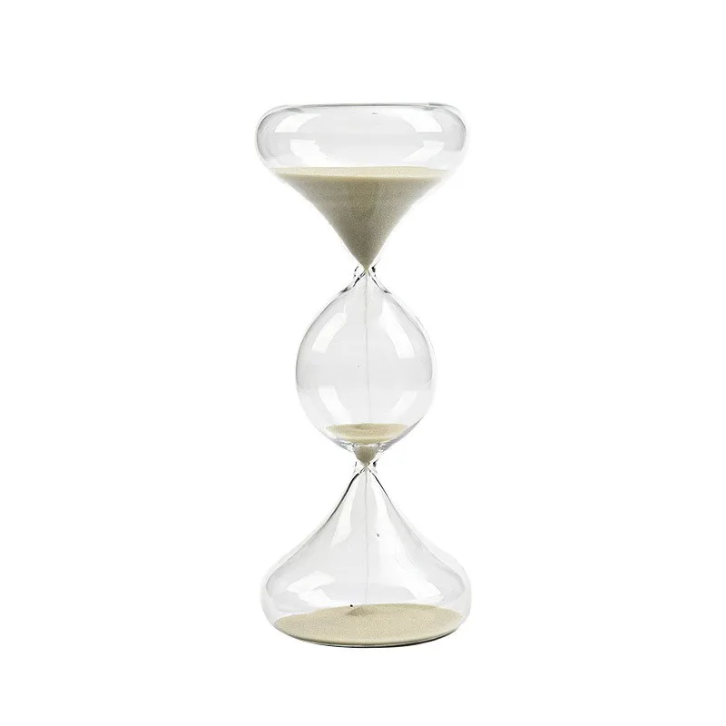 

CX Creative glass hourglass three-layer geometric modeling hourglass timer