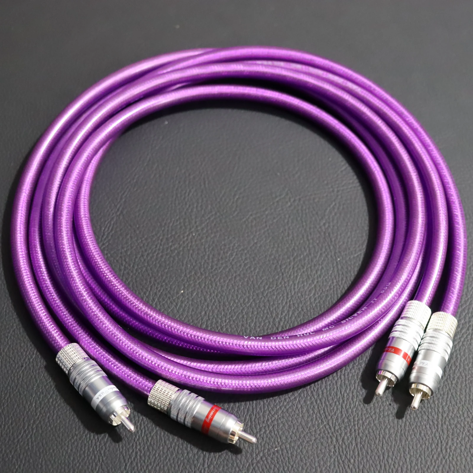 Para audiofilskich kabli RCA Preffair X409 Audio Interconnect Cable z posrebrzaną wtyczką RCA Made