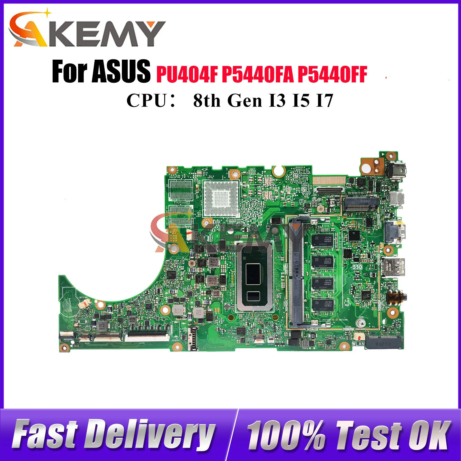 

P5440FA Laptop Motherboard For ASUS ProArt PU404F P5440FF P5440FA P5440F Notebook Mainboard With I3 I5 I7 CPU 100% tests OK stk