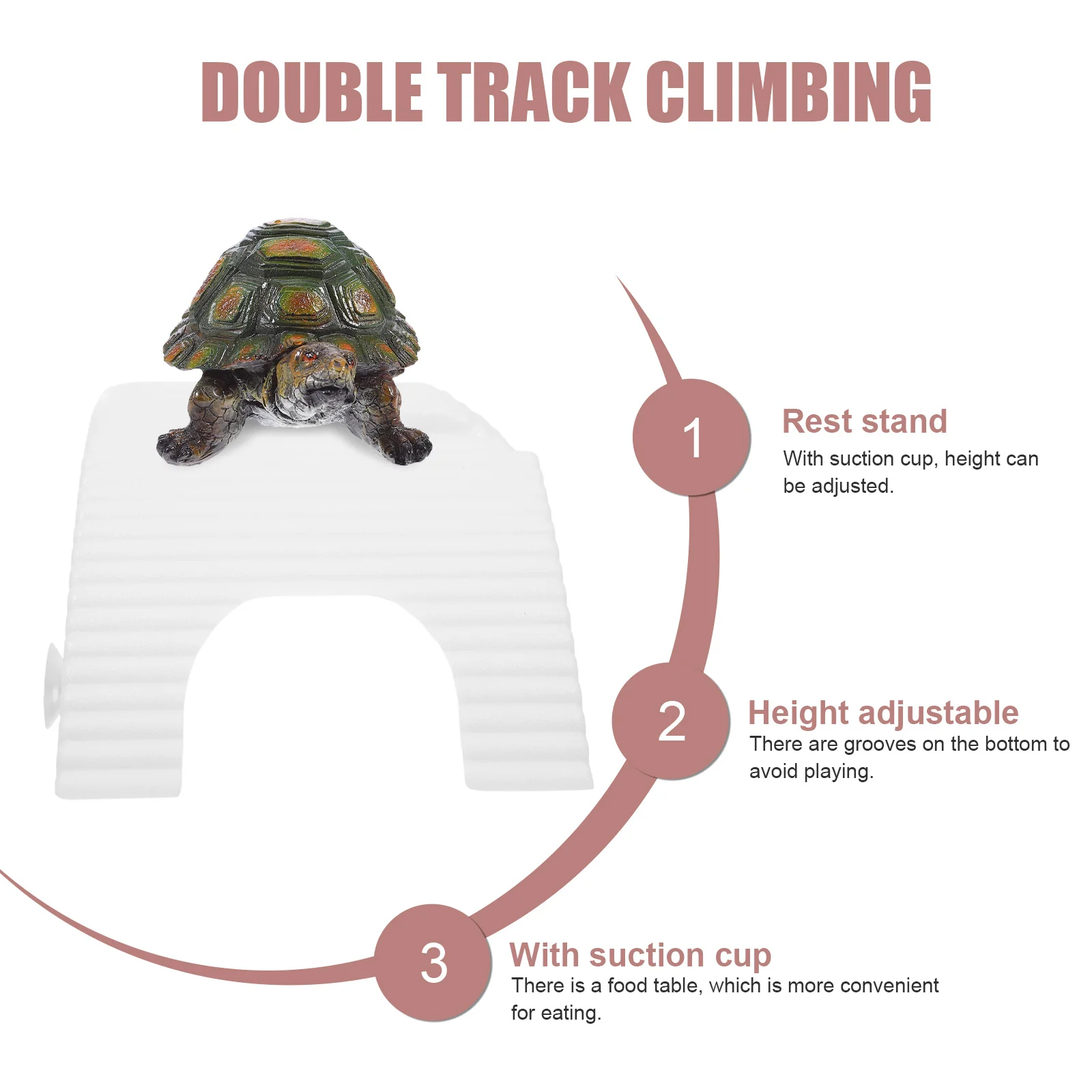 

Turtle Basking Platform Abs Plastic Reptile Climbing Stone Fish Tank Pet Supplies Tortoise Resting Stand Floating Platform