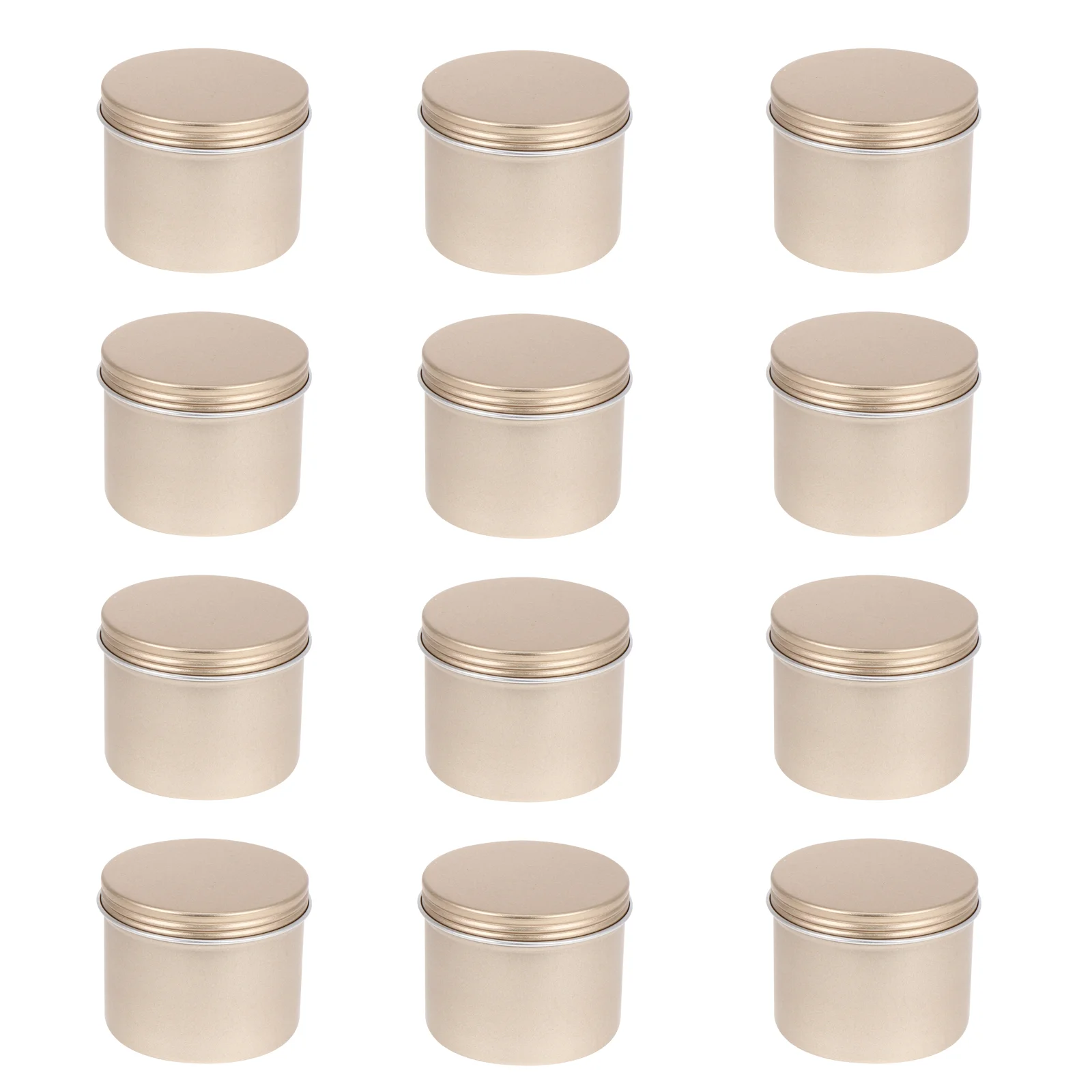 

12 Pcs Bulk Lip Gloss Aluminum Box Small Jar Cream Container Metal Can Refillable Travel