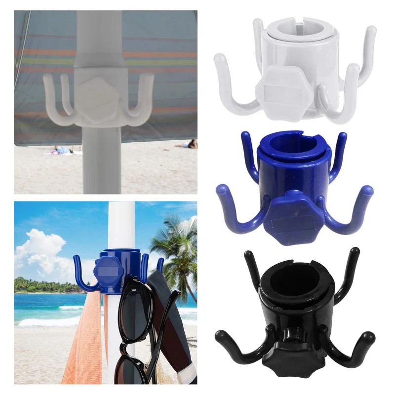 

4 Prongs Screw Lock ABS Towels Camera Bags Clothes Hanger Durable Outsdoor Beach Umbrella Hanging Hook Camping Holder Trip Clip