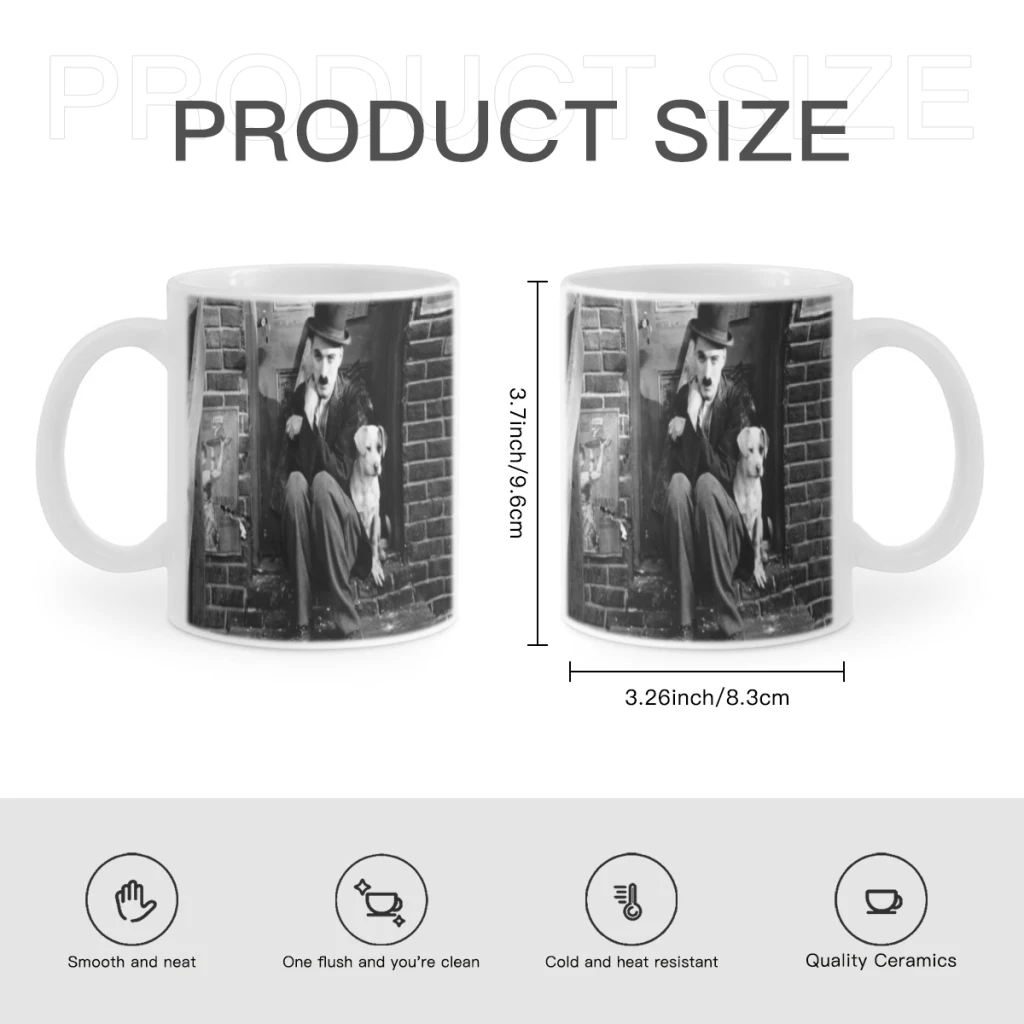 Funny Charlie Chaplin Movie Free shipping Ceramic Cup Coffee Oatmeal Breakfast Cup Creative Personality Mug