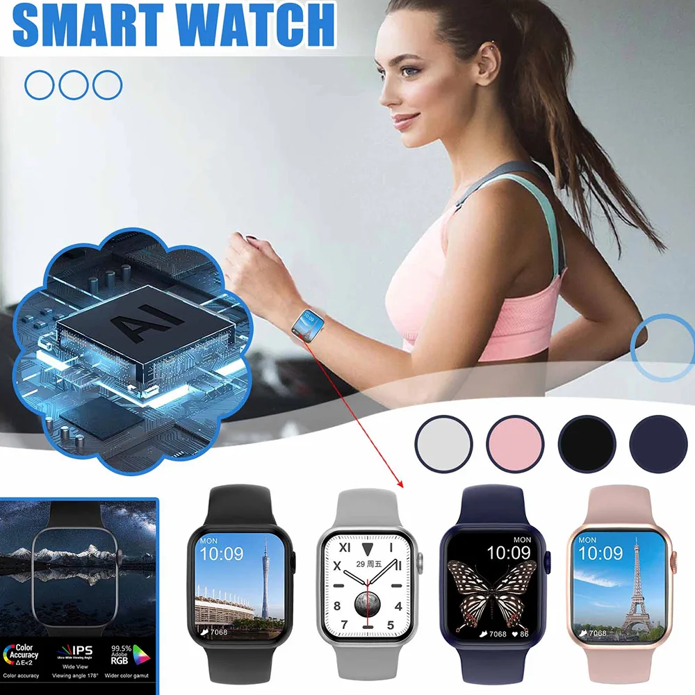 DT100 Plus BT Calling Smart Watch Custom Dial Sleep Heart Rate Monitoring IP68 Waterproof Smart Sports Watch