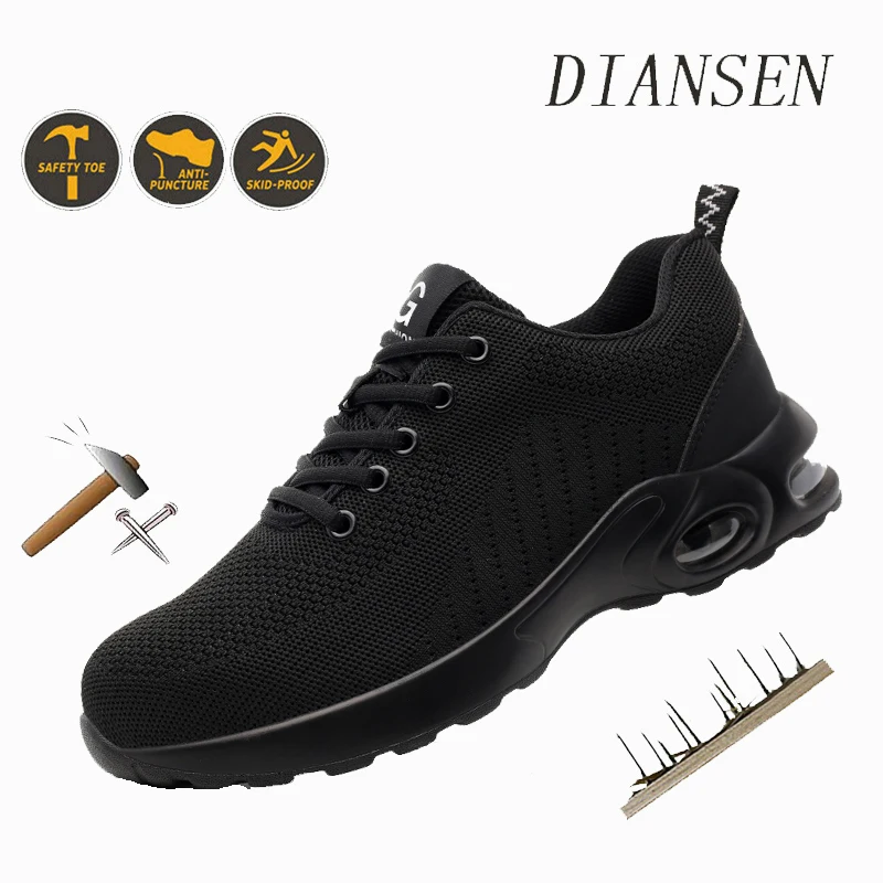 

Легкая рабочая защитная обувь, кроссовки со стальным носком, противоударная дышащая всесезонная повседневная походная обувь для тренировок на площадке