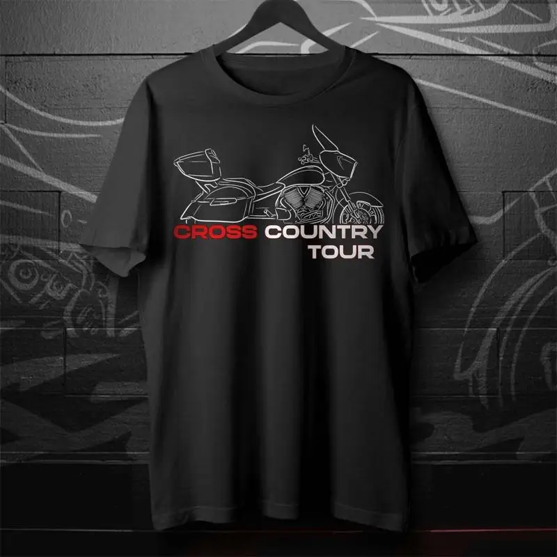 Victory Cross Country Tour 2012 2018, Motorrad-T-Shirt für Biker